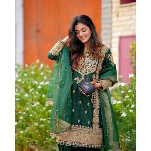Designer Party Wear Haut et bas avec Dupatta Taille XL - Product Image 5