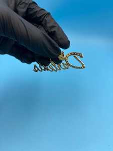 จี้เพชรโมอิสซาไนต์ VVS แบบกำหนดเองได้ ตัวอักษรชื่อ จี้เงินแท้ 925 สไตล์ฮิปฮอป เครื่องประดับผู้ชาย จี้ชื่อแบบ Iced Out สำหรับเป็นของขวัญ - Product Image 2