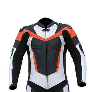Black Genuine Cowhide Leather Track <b>Racing</b> Motorbike Suit With Red Panels 2 Piece <b>Jacket</b> & Pant Motorcycle Set - Product Image 4