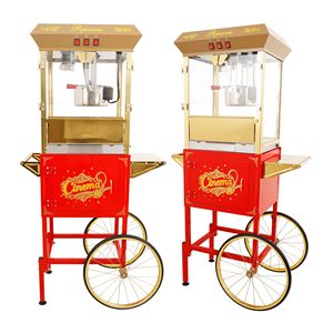 16Oz Commercial <b>Popcorn</b> <b>Machine</b> with Cart-Automatic Red Gold Kettle Movie Theater Style - Product Image 3