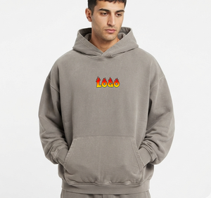 Fabricant OEM – Sweats à capuche 100 % coton lavé, vierges, épais, coupe oversize, avec logo personnalisé, pour hommes, couleur unie - Product Image 1