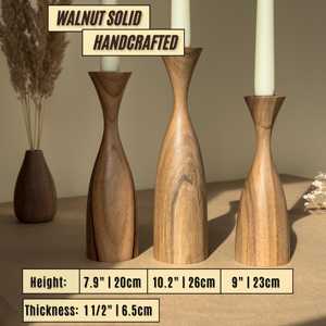 Candelabro de Madera Maciza con Elegante Diseño de Reloj de Arena para Interiores de Hogar Moderno, Sala de Estar, Comedor, Dormitorio y Regalos - Product Image 5