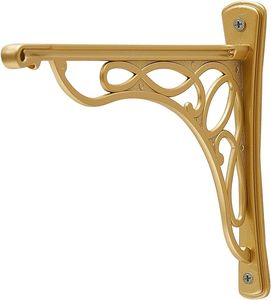 Support mural décoratif élégant en fer forgé pour étagères flottantes – Idéal pour la maison, le salon et la chambre à coucher - Product Image 5