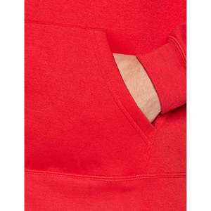 <b>Men's</b> <b>Red</b> Hooded Zip-Up <b>Sweatshirt</b> Regular Fit Fleece Casual Solid Color Autumn Wear - Product Image 2