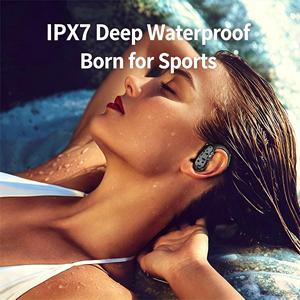หูฟังบลูทูธกันน้ำตัดเสียงรบกวน Smart IPX7 แบบครอบหู สั่งงานด้วยลายนิ้วมือ แบตเตอรี่ LED ใช้งานได้ยาวนาน สำหรับการค้าข้ามพรมแดน - Product Image 4