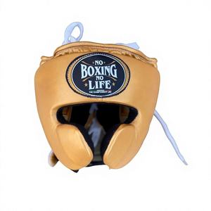 No Boxing No Life Guantes de MMA/Sanda con cordones de cuero genuino, antideslizantes, que absorben la humedad, con agarres para las manos, protector de mejillas, protector de cabeza y protector de ingle - Product Image 5