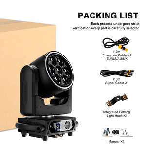 ไฟส่องเวที SHEHDS 7×40W RGBLAC 6in1 Bee Eye Wash Light DMX512 ซูม มูฟวิ่งเฮด สำหรับงานดีเจ แสงสีเสียงสำหรับเวทีดิสโก้ - Product Image 6