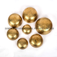 Premium kalite tibet şarkı söyleyen kase Set 7 çakra ses Metal zanaat Nepal meditasyon için el yapımı yastık Mallet ile çanaklar