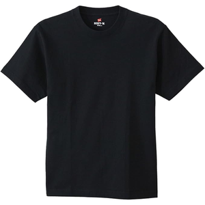 T-shirt noir à col rond et manches courtes pour homme, coupe oversize, en jersey de coton uni, décontracté, style hip-hop, respirant - Product Image 1