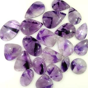 Améthyste naturelle dentelle rectangulaire polie Cabochon forme mixte pierres précieuses en vrac pour la fabrication de bijoux - Product Image 1