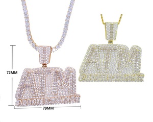 Collier pendentif couronne en moissanite pour homme, en argent 925, style hip-hop, chaîne couronne sertie de pierres, bijou de luxe léger et imposant pour homme - Product Image 6