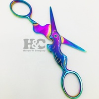 Nouveau style de ciseaux à cuticules droits en acier inoxydable pour manucure et nail art, durables et éco-responsables, avec ressort en vison, MOQ 50 pièces