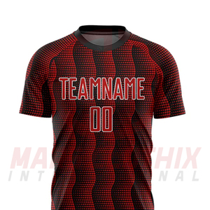 ชุดเสื้อฟุตบอลและกางเกงขาสั้นแบบซับลิเมชั่นสั่งทำพิเศษสำหรับขายออนไลน์ ชุดฟุตบอลดีไซน์ใหม่ราคาขายส่ง - Product Image 4