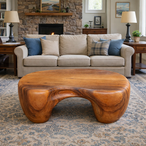 Mesa de Centro Moderna Luxali de Madera Maciza para Sala de Estar, Hecha a Mano con Madera Natural Ecológica, Diseño Único y Duradero - Product Image 5