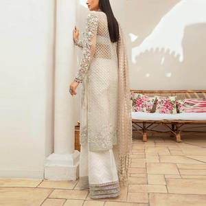 Robe de soirée pakistanaise pour femme 2026, en mousseline de soie premium brodée, robe de mariée de luxe, tenue de créateur pour occasions formelles, ensemble complet - Product Image 2