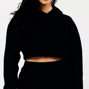 Sudadera con Capucha Personalizada con Logotipo para Mujer, Sudadera Deportiva, Sudadera Corta Informal para Mujer, Conjunto de Sudadera Corta Informal para Mujer - Product Image 6