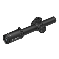 Lunette de tir Tricore 1-9X24 en alliage d'aluminium, entièrement multi-couches, étanche, pour entraînement tactique, avec une vraie portée de grossissement de 1-9X