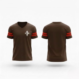 Maillot de football américain de qualité supérieure à col en V pour hommes, chemises d'été à manches courtes, 100% polyester respirant, séchage rapide RIVIAN ATLANTIC - Product Image 1