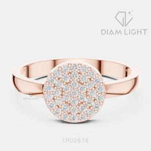 Bague de mariage ronde 0,222 CT, bijoux fins, certifiée IGI, or blanc 14 carats, diamant de laboratoire, bague de fiançailles et de mariage - Product Image 3