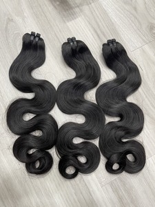 Super sale for Black Steam <b>Body</b> <b>Wave</b> Vietnamese Human Hair raw hair bundle machine weft - Product Image 3