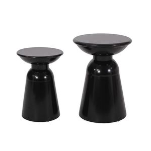 Table basse en métal en gros, table d'appoint créative empilable, finition jaune moutarde brillante, mobilier de salon moderne - Product Image 2