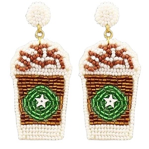 ต่างหูลูกปัดปักด้วยมือแบบทันสมัยพร้อมสีตามสั่งสำหรับผู้หญิงและเด็กผู้หญิงโดยบริษัทฮิบา - Product Image 3