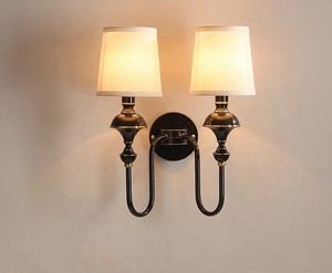Lampe murale de décoration intérieure de luxe, en métal, avec abat-jour en tissu, télécommande, pour éclairage de chevet, couloir, maison, hôtel - Product Image 3