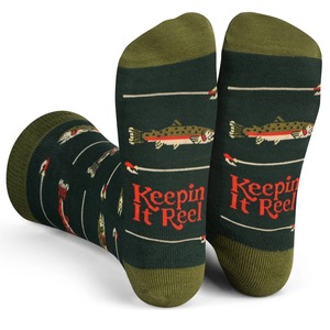 Calcetines Personalizados de Pesca, Caza y Béisbol para Hombre, de Algodón, con Estampado de Dibujos Animados, Transpirables, para Uso Diario, con Logotipo y Frases Divertidas en la Parte Inferior - Product Image 5