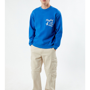 เสื้อสเวตเชิ้ตคอกลมผู้ชายผ้าฟลีซคอตตอน 100% ระบายอากาศได้ดี เป็นมิตรกับสิ่งแวดล้อม พิมพ์โลโก้ตามสั่ง ขายดีสำหรับฤดูหนาว - Product Image 1