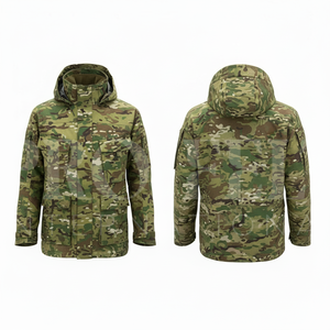 Men's Clothing Lightweight Waterproof Camouflage Outdoor Hooded Jacket Breathable Windproof Utility <b>Coat</b> for Outdoor Jackets - Product Image 6