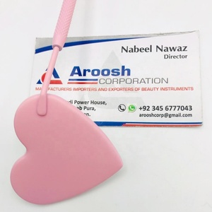 Venta al por mayor, espejo de extensión de pestañas de belleza con revestimiento rosa, inspecciones sostenibles, pestañas de corazón con pinzas puntiagudas, Etiqueta Privada - Product Image 2