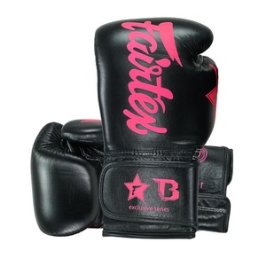 ถุงมือชกมวย Fairtex ระดับมืออาชีพ หนังแท้ ปรับแต่งได้ น้ำหนักเบา สำหรับฝึกซ้อมและแข่งขัน มวยไทย ซานด้า ใช้ได้ทั้งในร่มและกลางแจ้ง - Product Image 1
