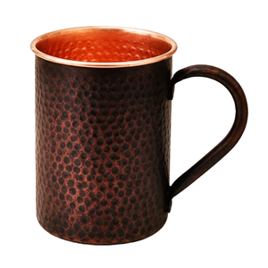 Mug à Moscow Mule en cuivre martelé pur fait main, qualité alimentaire, tasse à bière en cuivre massif pour bar et hôtel, vaisselle écologique en promotion - Product Image 2