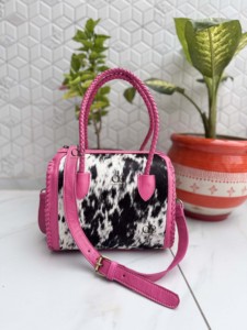 Nuevo Bolso de Mano Speedy de Cuero Genuino, de Diseño de Lujo, con Pelo de Vaca, Estilo Bohemio Gitano, Bandolera, Hecho a Mano, Elegante, para Uso Diario - Product Image 2
