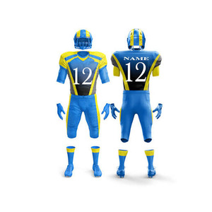 Uniforme de Fútbol Americano Personalizado, Transpirable, Unisex, para Adultos, Sublimado, con Nombre del Jugador, Manga Corta, Cuello Redondo - Product Image 1