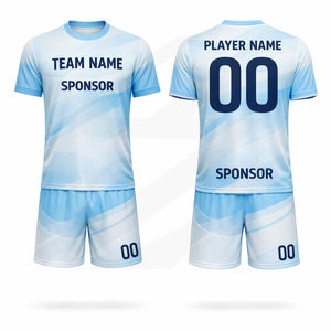 เสื้อฟุตบอลแบบกำหนดเอง ชุดฟุตบอล โพลีเอสเตอร์ตาข่าย พิมพ์ลายแบบระเหิดด้วยความร้อน โรงงาน OEM ขายส่ง - Product Image 1