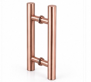 Poignées de tirage en métal durable en forme de H pour entrées de portes modernes, design personnalisable, finition de surface lisse, commande tactile ambidextre - Product Image 4