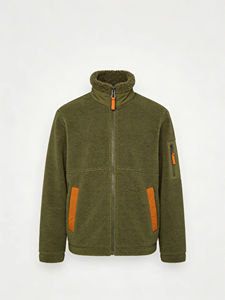 Sweat-shirt décontracté pour homme, coupe ample, en tissu polaire Sherpa chaud, veste polaire Sherpa pour l'automne, en vente - Product Image 2