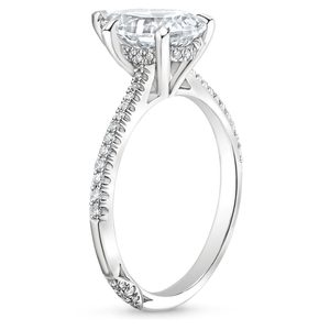 Hermoso anillo de cristal plateado blanco para mujer, regalo de compromiso, boda, aniversario, joyería de moda - Product Image 1