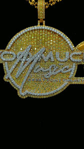 เครื่องประดับฮิปฮอปแบบสั่งทำจี้925ชื่อโลโก้ตัวหนังสือโมอิสซาไนต์ทรงกลมสีเงินสเตอร์ลิงชุบทอง - Product Image 5