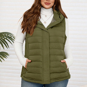 Chalecos acolchados elegantes, informales, de moda, de invierno, para mujer, abrigos, chaquetas sin mangas, chalecos acolchados con diseño personalizado para mujer - Product Image 4