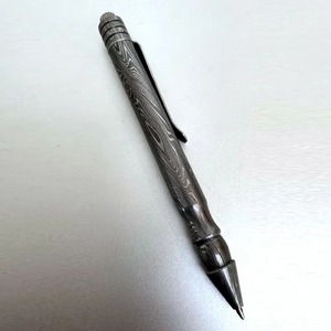 Bolígrafo de Acero de Damasco y Fibra de Carbono de Alta Resistencia, Bolígrafo Híbrido de Lujo con Mecanismo de Cierre a Presión, Bolígrafo Profesional para Ejecutivos, para Firmas - Product Image 2