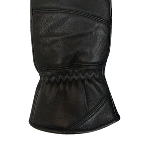 Mitaines en cuir noir pour adultes, imperméables, thermiques, design personnalisé, voyage en plein air, cuir véritable, snowboard, gants de ski d'hiver - Product Image 4