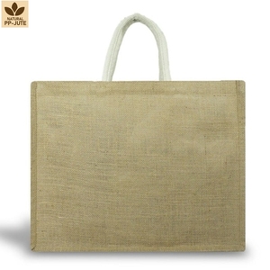 Sac en jute rectangulaire moyen - 43x33.5x15 cm, jute naturelle PP, logo personnalisé, écologique, qualité export directe d'usine, utilisation promotionnelle - Product Image 2