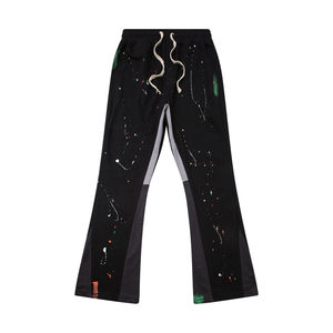 OEM Custom Logo Flared Flair Men Pants Vintage Men's Casual Flared Drawstring Pants - Product Image 1