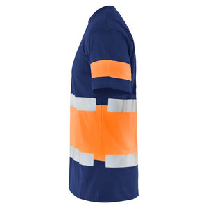 เสื้อยืดสะท้อนแสงสำหรับงานก่อสร้าง ผ้าฝ้าย 100% ความปลอดภัยสูง สำหรับผู้ชาย พิมพ์โลโก้ตามสั่ง เสื้อยืดนิรภัยสำหรับทำงาน - Product Image 6