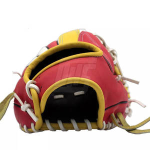Gants de baseball en cuir respirant de qualité supérieure avec batte en bambou, logo et couleur personnalisés, pour gaucher, utilisation en extérieur, taille adulte - Product Image 6