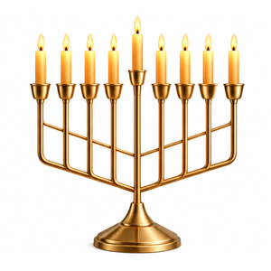 Ménorah de Hanouka Moderne en Métal Doré à 9 Branches, Faite à la Main, Écologique, Décoration Religieuse pour la Maison, Célébration de la Chanouka, Meilleure Vente - Product Image 6