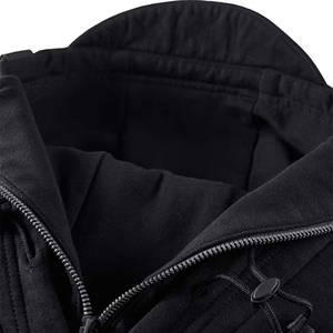 Sweat-shirt à capuche pour homme, noir, coupe ample, en coton French Terry, style streetwear décontracté, avec poche, pour l'automne - Product Image 5