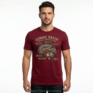 Camiseta de Skate Personalizada para Hombre, Negra, Lavada al Ácido, con Estampado Gráfico de Zombie, Estilo Urbano, Vintage, Desgastada, de Algodón - Product Image 3